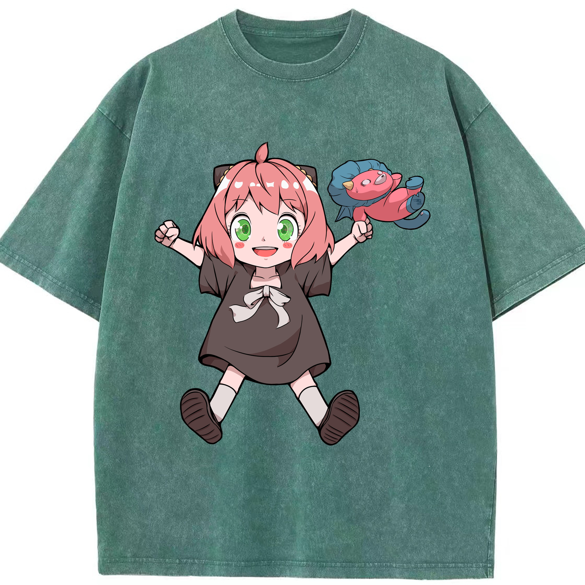（画像用） SPY×FAMILY间谍家家酒 綿100% ヴィンテージ風 半袖Tシャツ（フロントプリント）